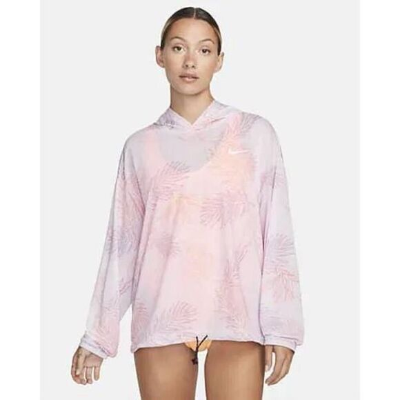 Nike Pro Cover Up Hoodie Purple Aloha Size Small - Picture 2 of 13